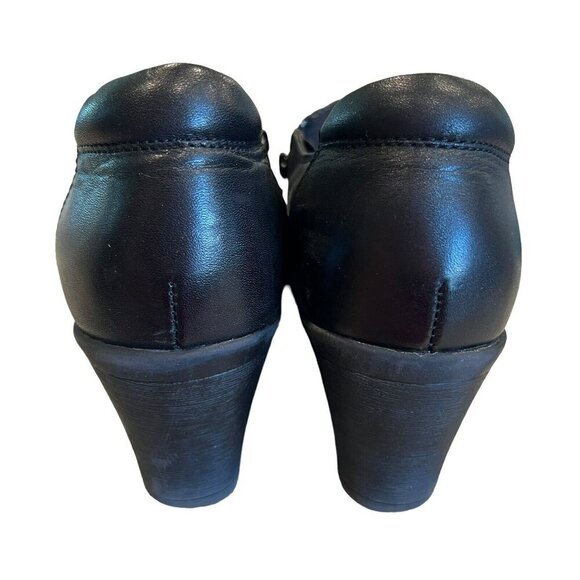 Clarks Bendables Mirabelle Hills 9.5M Ankle Booties Black‎ Leather Casual Heeled - Picture 4 of 10